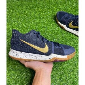 Nike Kids' Navy and Gold Sneakers